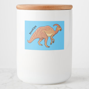 Étiquette Pour Bocaux Illustration de la caricature de dinosaure du para