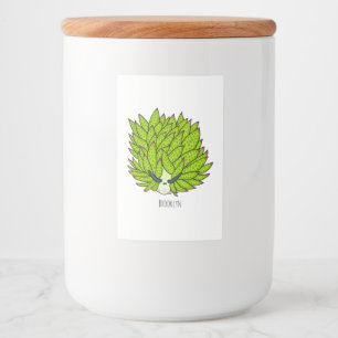 Étiquette Pour Bocaux Illustration de la feuille de limon