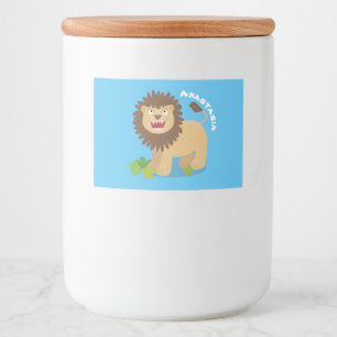 Étiquette Pour Bocaux Illustration de l'effervescence de lions heureux