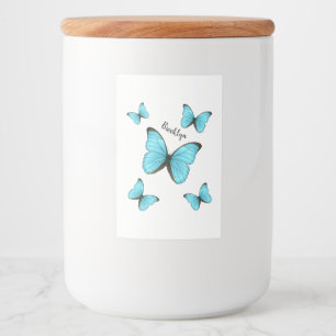 Étiquette Pour Bocaux Illustration de papillons Morpho