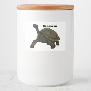Étiquette Pour Bocaux Illustration de tortue terrestre des Galapagos