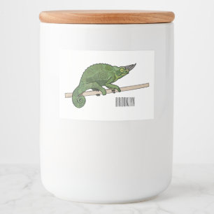 Étiquette Pour Bocaux Illustration du caméléon de Jackson