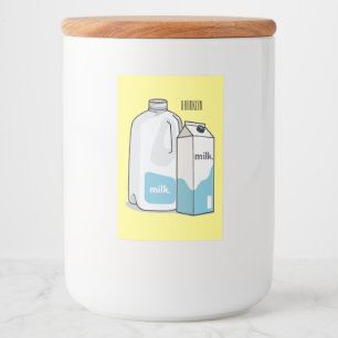 Étiquette Pour Bocaux Illustration du lait