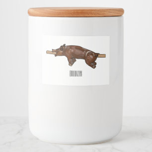 Étiquette Pour Bocaux Illustration du rôti de porc / rôti de porc
