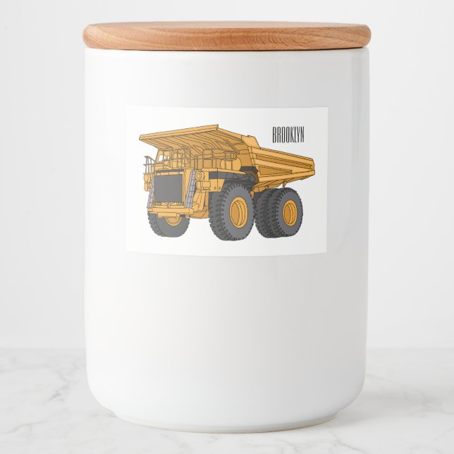 Étiquette Pour Bocaux Illustration d'un camion à grande échelle (Devant)