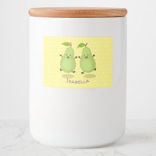 Étiquette Pour Bocaux Illustration d'une paire de poires mignonne