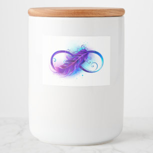 Étiquette Pour Bocaux Infinity with purple feather