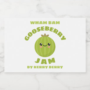 Étiquette Pour Bocaux Jam Kawaii Gooseberry