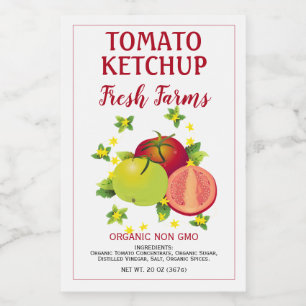 Étiquette Pour Bocaux Jardin de légumes de fruits de tomates