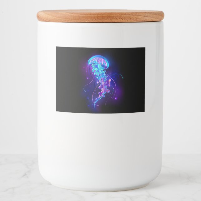 Étiquette Pour Bocaux Jellyfish éclatante couleur (Devant)