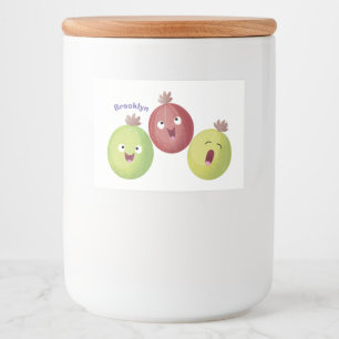 Étiquette Pour Bocaux Joli trio gooseberry chantant dessin animé