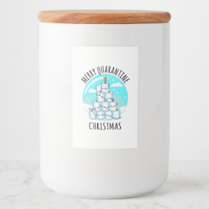 Étiquette Pour Bocaux Joyeux Quarantaine Arbre de Noël Papier toilette