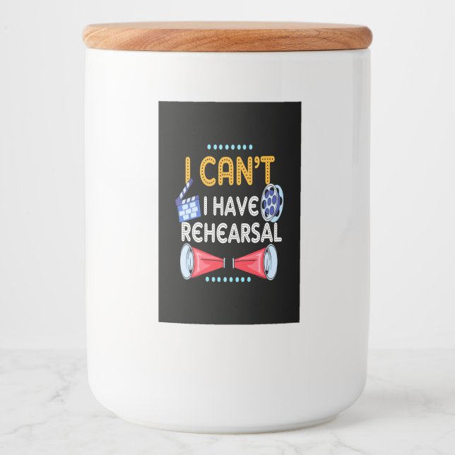 Étiquette Pour Bocaux L'Acteur Ne Peut Pas Avoir De Répétition (Devant)