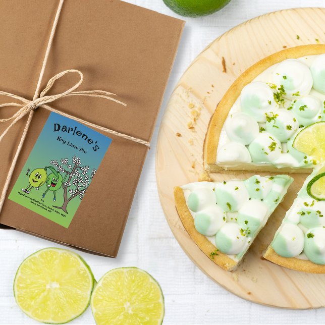 Étiquette Pour Bocaux Lime Pals Drôle Cartoon Pie, Curd et plus (Créateur téléchargé)