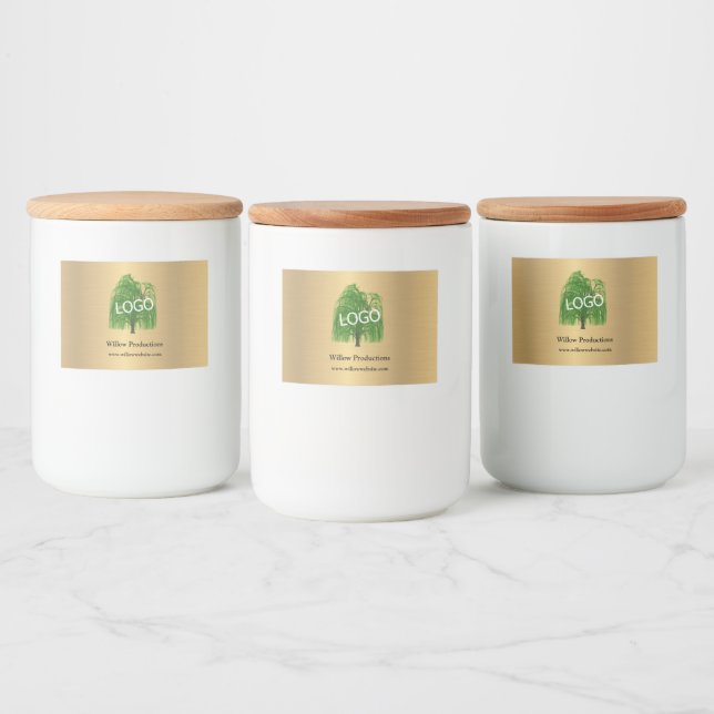 Étiquette Pour Bocaux Logo d'entreprise promotionnel Compagnie Or (Bouteilles)