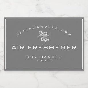 Étiquette Pour Bocaux Logo gris minimaliste Modèle Bougie de style simpl