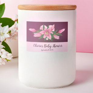 Étiquette Pour Bocaux Lys à floraison violette