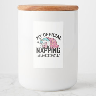 Étiquette Pour Bocaux Ma chemise de sieste officielle - Lazy sommeil Uni