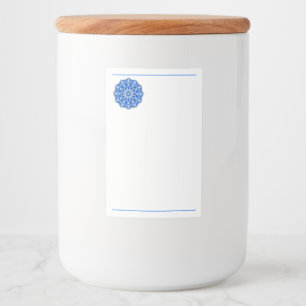 Étiquette Pour Bocaux Mandala en bleu