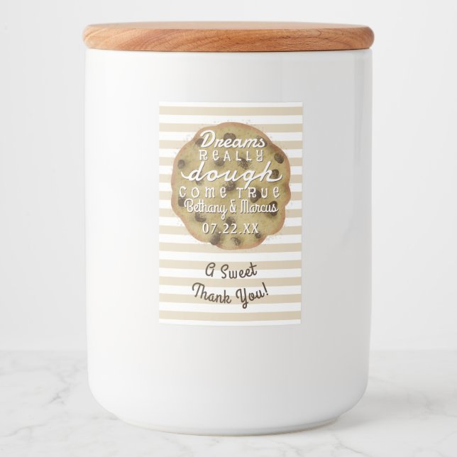 Étiquette Pour Bocaux Mariage de mélange de biscuits à puces de chocolat (Devant)