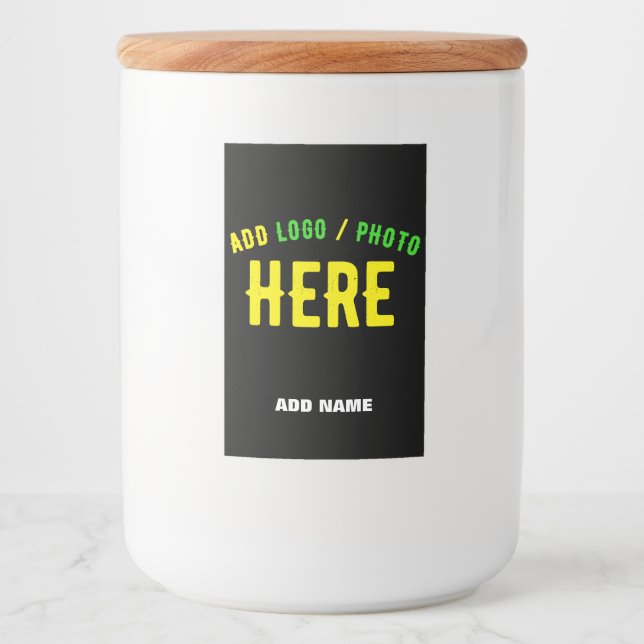 ÉTIQUETTE POUR BOCAUX MARQUE NOIRE PERSONNALISABLE MODERNE ÉLÉGANTE VÉRI (Devant)