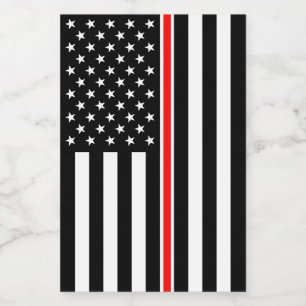 Étiquette Pour Bocaux Mince Red Line Drapeau : Mémorial du héros des pom
