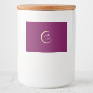 Étiquette Pour Bocaux Minimalisme Marsala White Gold Initiales Parti Fav