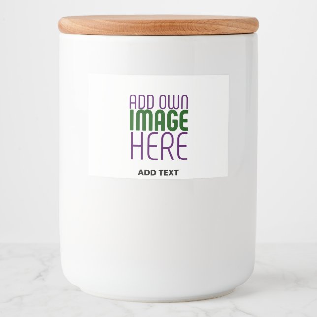 ÉTIQUETTE POUR BOCAUX MODELE DE TEXTE D'IMAGE BLANC SIMPLE ÉDITABLE MODE (Devant)