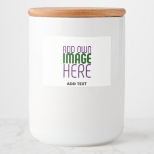 ÉTIQUETTE POUR BOCAUX MODÈLE DE TEXTE D'IMAGE BLANCHE SIMPLE MODERNE