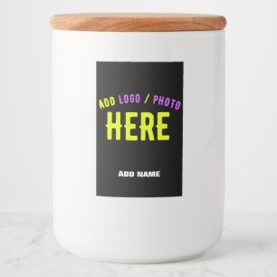 ÉTIQUETTE POUR BOCAUX MODERNE ET MODERNE PERSONNALISABLE NOIR VÉRIFIÉ