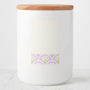 Étiquette Pour Bocaux Motif de coquille de couleur pastel