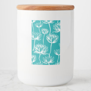 Étiquette Pour Bocaux Motif de fleurs Lotus