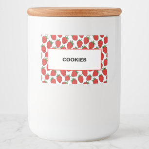 Étiquette Pour Bocaux Motif de fraises   Cuisine mignonne et amusante