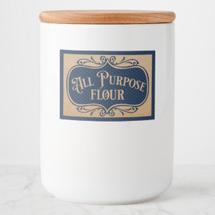 Étiquette Pour Bocaux Motif de point bleu Vintage à toutes les fins