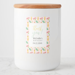 Étiquette Pour Bocaux Motif d'illustration d'aquarelle de la fête d'été