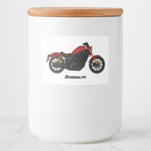Étiquette Pour Bocaux moto de style croiseur cool