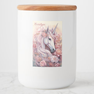 Étiquette Pour Bocaux Nom personnalisé belle licorne