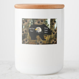 Étiquette Pour Bocaux Ours Noir Ourson Ourson Ourson Ours Empreintes de 