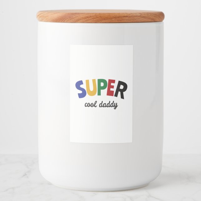 Étiquette Pour Bocaux Papa super cool (Devant)