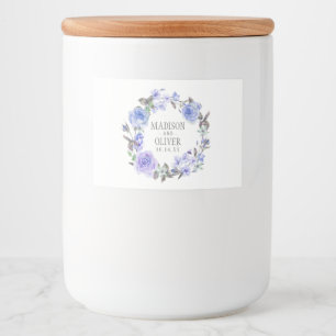 Étiquette Pour Bocaux Pastel Purple Aquarelle Florale   MARIAGE