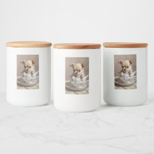 Étiquette Pour Bocaux Petit plaisir : Chihuahua chiuppy dans un Teacup,