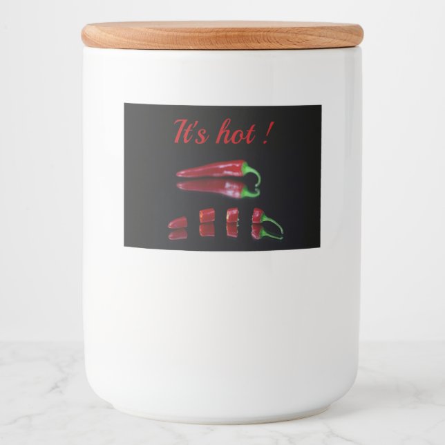 Étiquette Pour Bocaux Piments piment rouge chaud personnalisable (Devant)