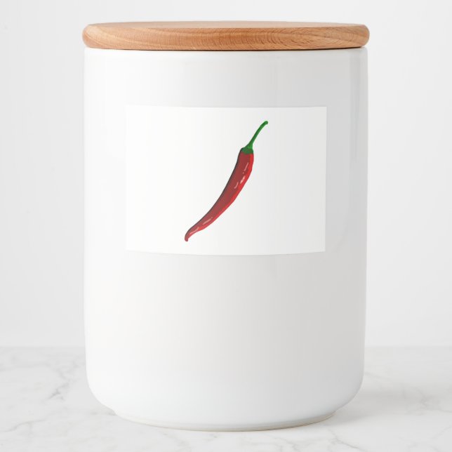Étiquette Pour Bocaux Poivre rouge chili (Devant)