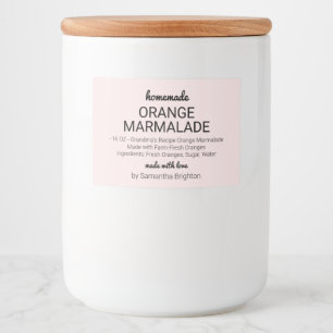 Étiquette Pour Bocaux Pot de confiture de marmelade d'orange personnalis