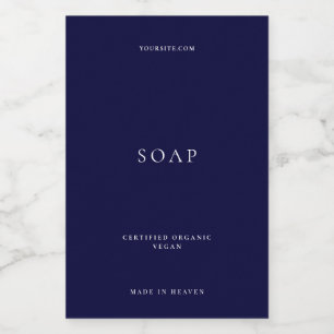Étiquette Pour Bocaux Produits de savon de bain bleu bleu marine minimal