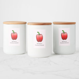 Étiquette Pour Bocaux Red Bell Pepper