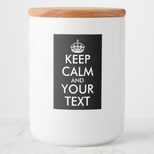 Étiquette Pour Bocaux Restez calme et continuez - Créez votre propre