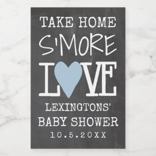 Étiquette Pour Bocaux Retrouvez À La Maison S'More Love Baby shower Chal
