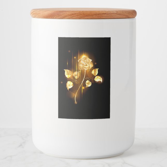 Étiquette Pour Bocaux Rose d'or ( rose d'or ) (Devant)