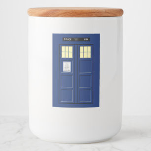 Étiquette Pour Bocaux Royaume-Uni - Blue Police Public Call Box 1